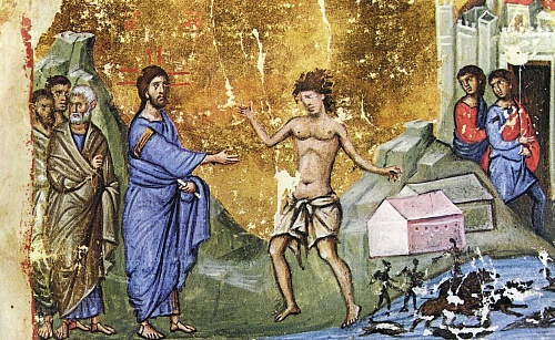 И придя к Иисусу, нашли бесноватого, сидящего у ног его в здравом уме