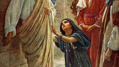 Иисус, обратившись; дерзай, дщерь, вера твоя спасла тебя