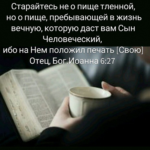 Старайтесь не о пище тленной, а о пище вечной